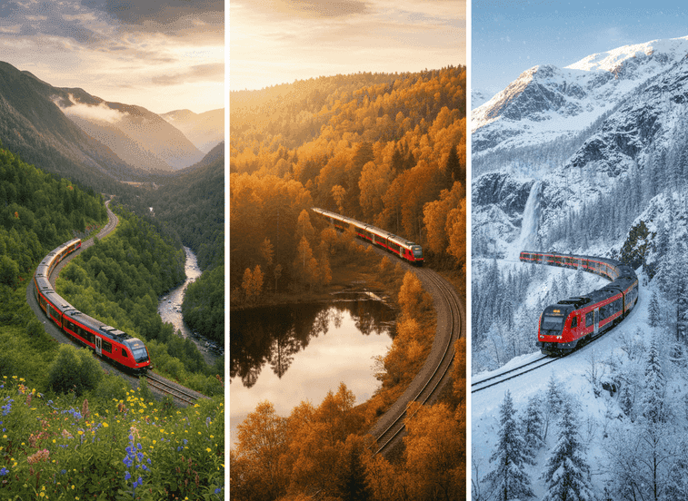 Beste Reisezeit für Zugreisen in Norwegen