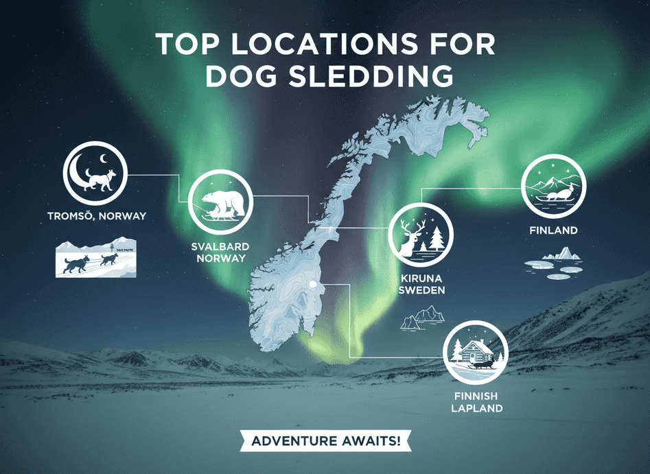 Principales Lugares para Paseos en Trineo de Perros