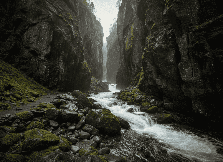 Ysedalen Gorge – A Narrow Valley of Water and Stone